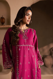 Pink 2Pc - Embroidered Karandi Dress