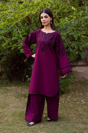 Pink Dipp 2Pc - Embroidered Khaddar Dress