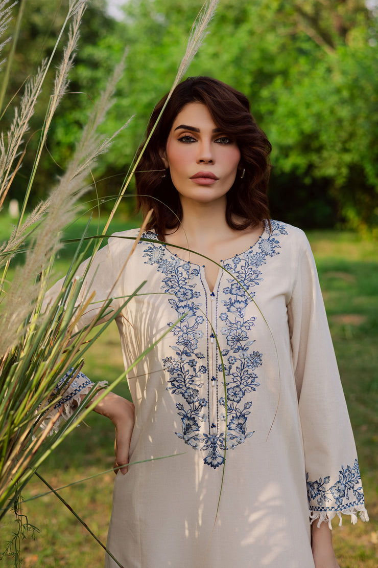  Porcelein 3Pc - Embroidered Khaddar Dress BATIK WINTER PRET 2025  BATIK   XS / Beige / Khaddar-S / Beige / Khaddar-M / Beige / Khaddar-L / Beige / Khaddar-XL / Beige / Khaddar