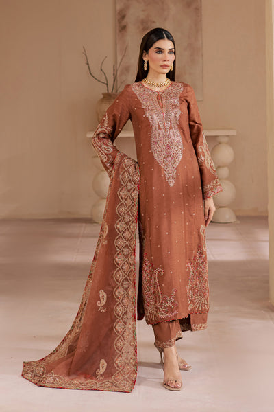 Rohine 3Pc - Embroidered Luxe Pret