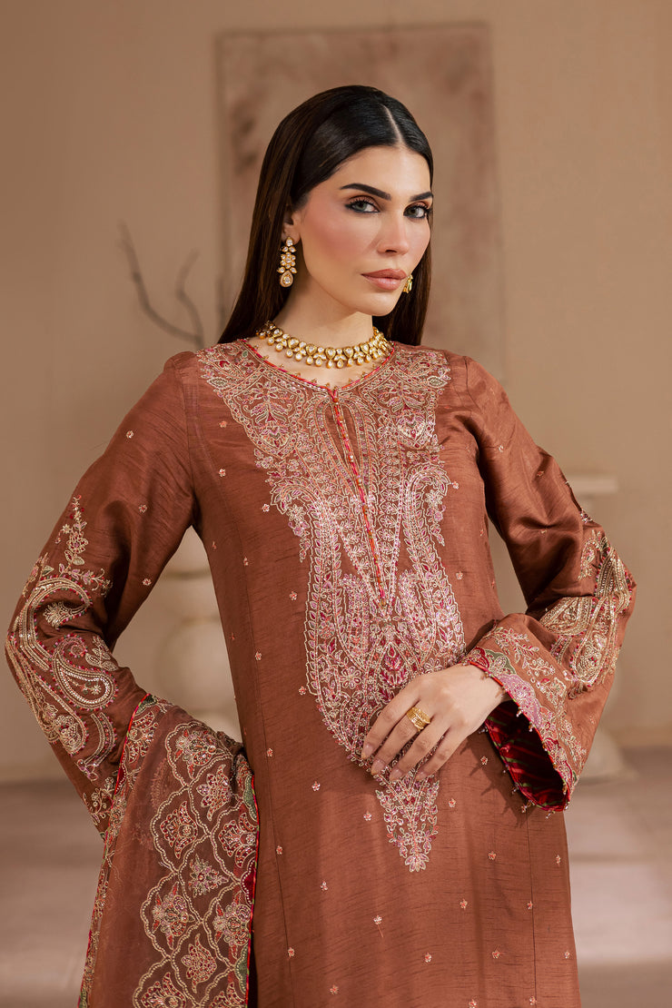 Rohine 3Pc - Embroidered Luxe Pret