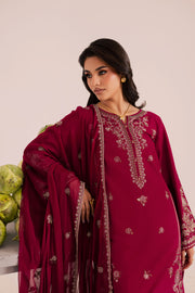 Royal Russel 3Pc - Embroidered Khaddar Dress
