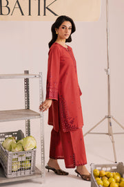 Rust Dazy 2Pc - Embroidered Khaddar Dress