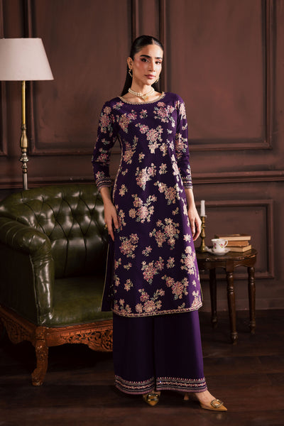Sangria 2Pc - Embroidered Khaddar Dress