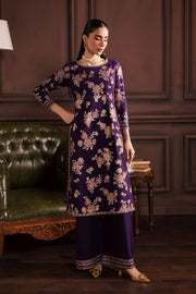 Sangria 2Pc - Embroidered Khaddar Dress