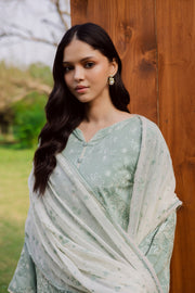 Sea Snow 3Pc - Embroidered Karandi Dress