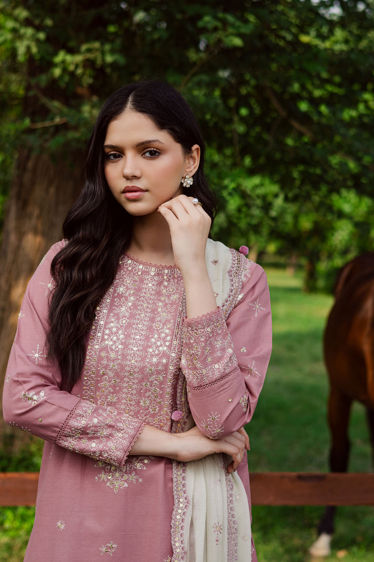  Solace Pink 3Pc - Embroidered Khaddar Dress BATIK WINTER PRET 2025  BATIK   XS / Tea Pink / Khaddar-S / Tea Pink / Khaddar-M / Tea Pink / Khaddar-L / Tea Pink / Khaddar-XL / Tea Pink / Khaddar