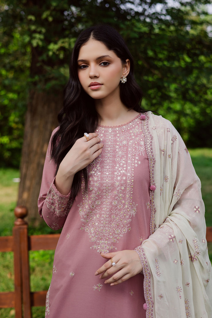  Solace Pink 3Pc - Embroidered Khaddar Dress BATIK WINTER PRET 2025  BATIK   XS / Tea Pink / Khaddar-S / Tea Pink / Khaddar-M / Tea Pink / Khaddar-L / Tea Pink / Khaddar-XL / Tea Pink / Khaddar