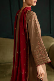 Tiramisu 3Pc - Embroidered Khaddar Dress