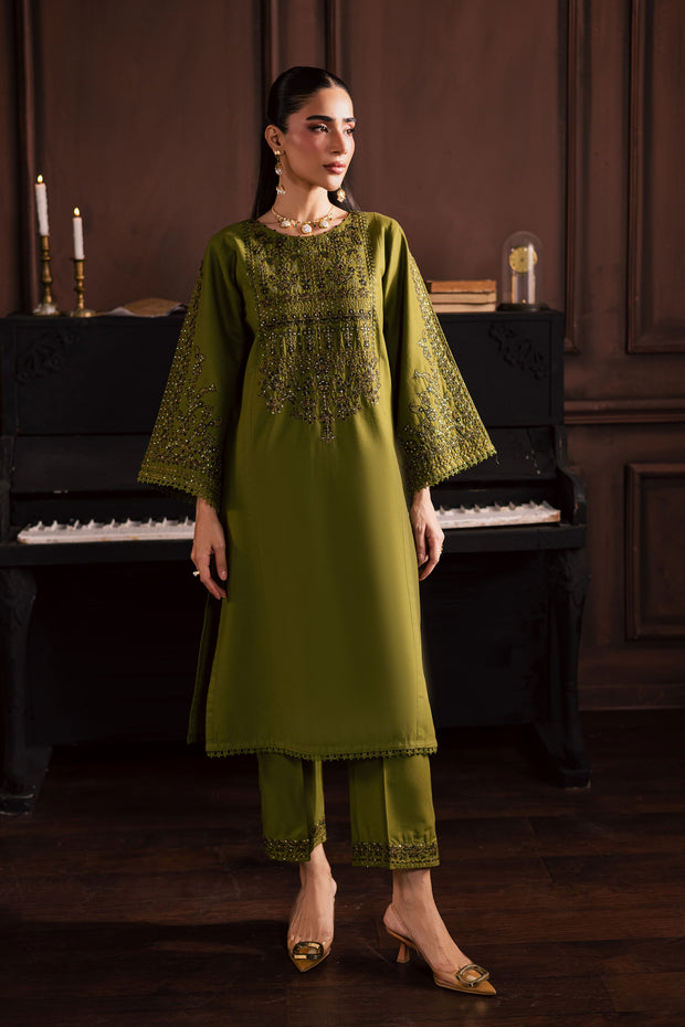 Topaz 2Pc - Embroidered Khaddar Dress
