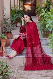 Wild Dream 3Pc - Embroidered Khaddar Dress