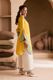 Yellow April 2Pc - Embroidered Khaddar Dress