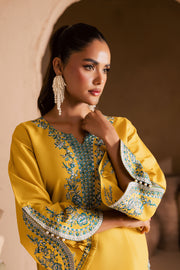 Yellow April 2Pc - Embroidered Khaddar Dress