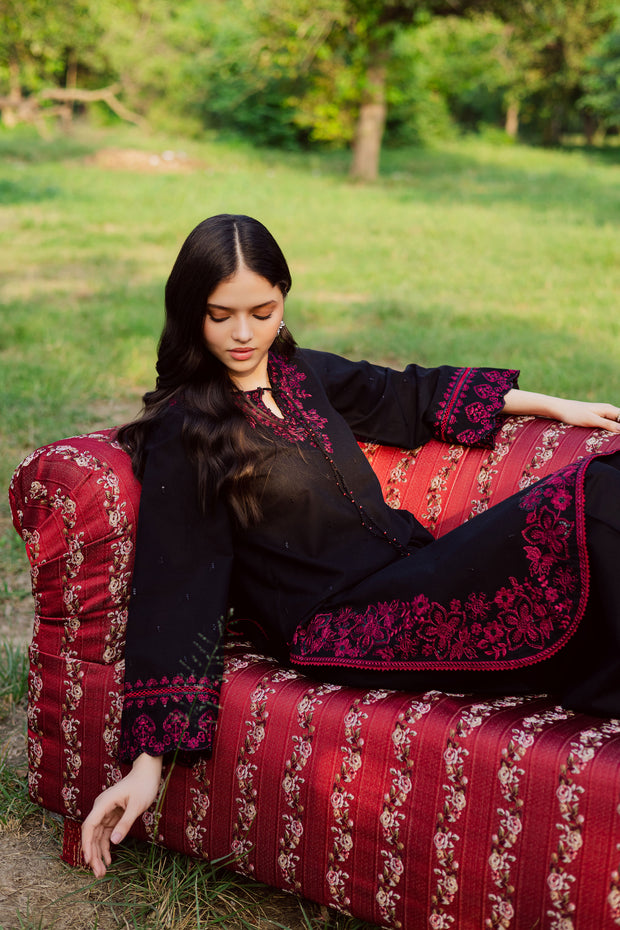 Zarish 2pc - Embroidered Khaddar Dress BATIK WINTER PRET 2025  BATIK   XS / Black / Khaddar-S / Black / Khaddar-M / Black / Khaddar-L / Black / Khaddar-XL / Black / Khaddar