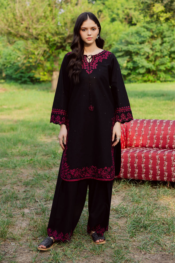 Zarish 2pc - Embroidered Khaddar Dress BATIK WINTER PRET 2025  BATIK   XS / Black / Khaddar-S / Black / Khaddar-M / Black / Khaddar-L / Black / Khaddar-XL / Black / Khaddar