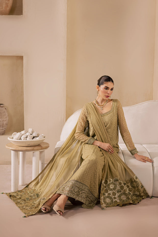 Zuleya 3Pc - Embroidered Luxe Pret