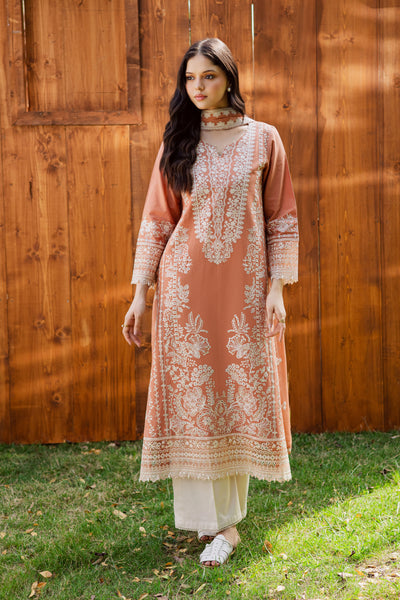 Zurah 3Pc - Embroidered Khaddar Dress