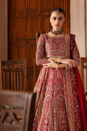 Front view of Azrina organza choli featuring adda work and crystal detailing for a timeless bridal look. Bridal luxury Pakistani South Asian Indian