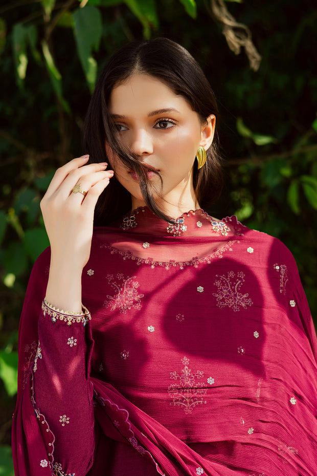 Bells 3Pc - Embroidered Karandi Dress