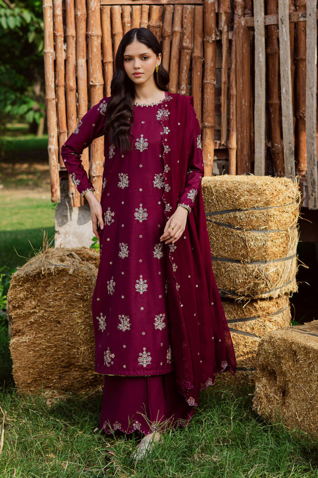 Bells 3Pc - Embroidered Karandi Dress