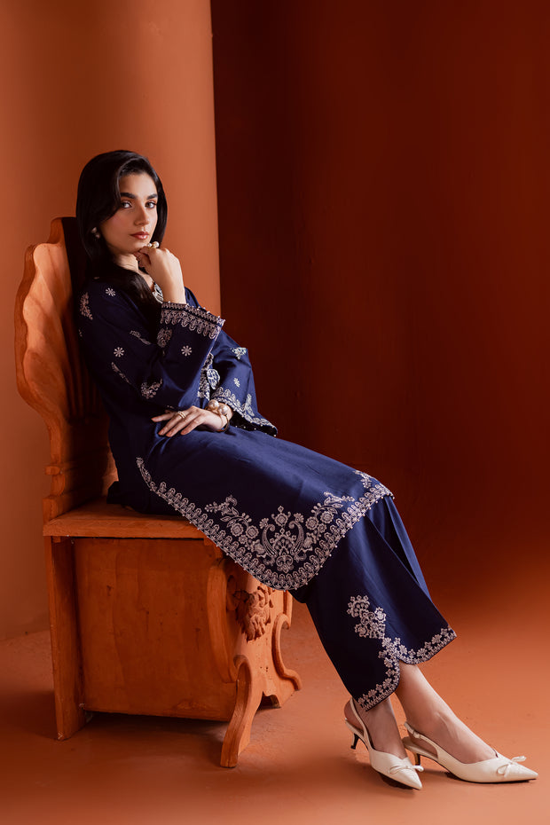 Bloomy 2Pc - Embroidered Khaddar Dress