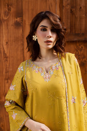 Julie 3Pc - Embroidered Khaddar Dress
