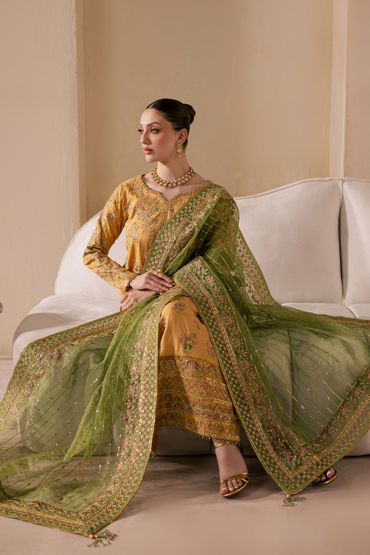 Lailomah 3Pc - Embroidered Luxe Pret