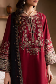 Radish 3Pc - Embroidered Khaddar Dress