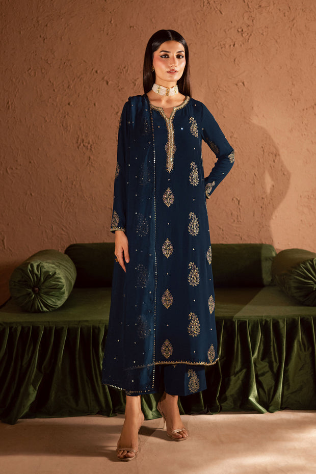 Teal Oasis 3Pc- Festive Luxe Pret