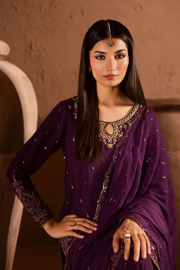 Voilet Whimsy 3Pc- Festive Luxe Pret