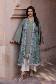 Sage Flower 3Pc - Embroidered Karandi Dress