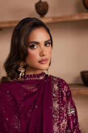 Zeva 3Pc - Embroidered Khaddar Dress