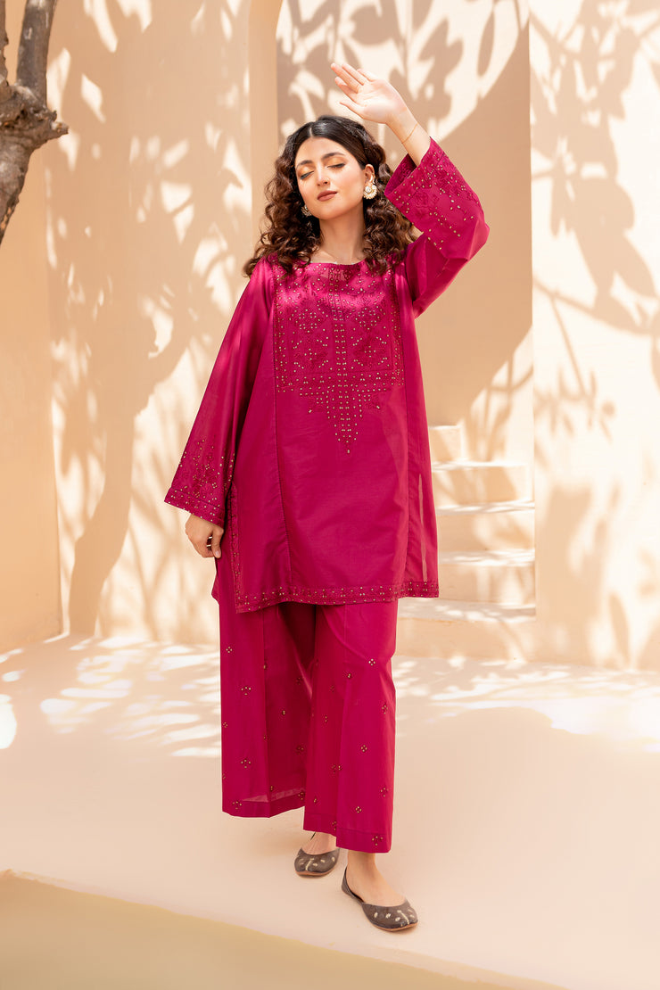 Pink Corduroy 2Pc